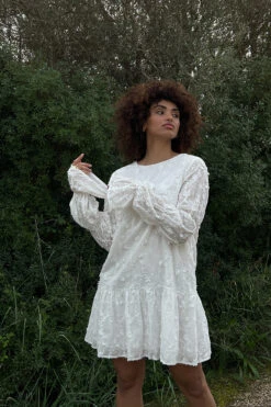 Robe à Détails Sur Les Manches -Lady Doux Soldes Magasin 1100 003800 0001 9465