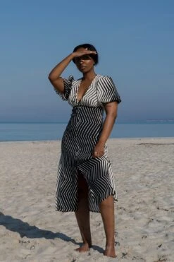 Robe Midi Avec Manches Bouffantes -Lady Doux Soldes Magasin 1770 000009 8644 1editorial