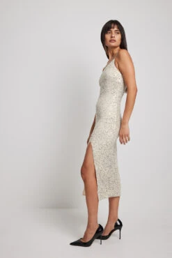 Robe Asymétrique à Sequins -Lady Doux Soldes Magasin asymmetric sequin midi dress 1017 001874 00051661