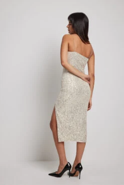 Robe Asymétrique à Sequins -Lady Doux Soldes Magasin asymmetric sequin midi dress 1017 001874 00051680
