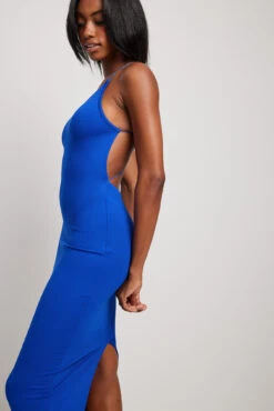 Robe Longue à Laçage Dans Le Dos -Lady Doux Soldes Magasin back detailed maxi dress 1017 001435 00032482