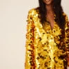 Robe Blazer à Grands Sequins