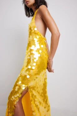 Robe Mi-longue Avec Grands Sequins -Lady Doux Soldes Magasin big sequins midi dress 1017 001760 00240309