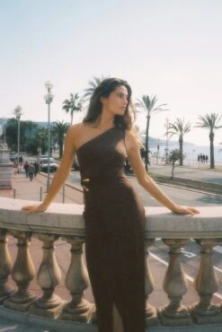 Robe Longue Avec Boucle -Lady Doux Soldes Magasin buckle detailed maxi dress 1018 010363 0017 editorial3