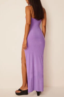 Robe Longue Moulante Avec Bretelles Chaînes -Lady Doux Soldes Magasin chain strap tight maxi dress 1717 000039 02087387