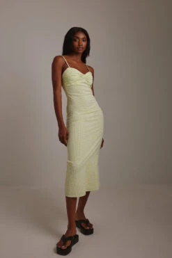 Robe Mi-longue -Lady Doux Soldes Magasin checked midi dress 1761 000015 97104744 2