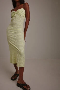 Robe Mi-longue -Lady Doux Soldes Magasin checked midi dress 1761 000015 97104752 2