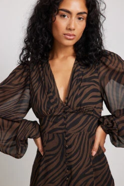 Robe Mini Boutonnée En Mousseline -Lady Doux Soldes Magasin chiffon button up mini dress 1017 002149 31181741