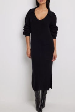 NA-KD Robe Longue En Maille à Col -Lady Doux Soldes Magasin collar long knitted dress 1100 006668 0002 12994