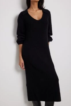 NA-KD Robe Longue En Maille à Col -Lady Doux Soldes Magasin collar long knitted dress 1100 006668 0002 13018 1