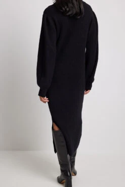 NA-KD Robe Longue En Maille à Col -Lady Doux Soldes Magasin collar long knitted dress 1100 006668 0002 9613030