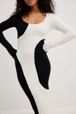 Robe Mi-longue à Blocs De Couleurs 10 Robe Mi-longue à Blocs De Couleurs -Lady Doux Soldes Magasin colour block midi dress 1018 010518 017226657