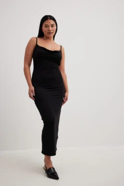 Robe Longue à Col Bénitier -Lady Doux Soldes Magasin cowl neck maxi dress 1017 001905 0002 0320