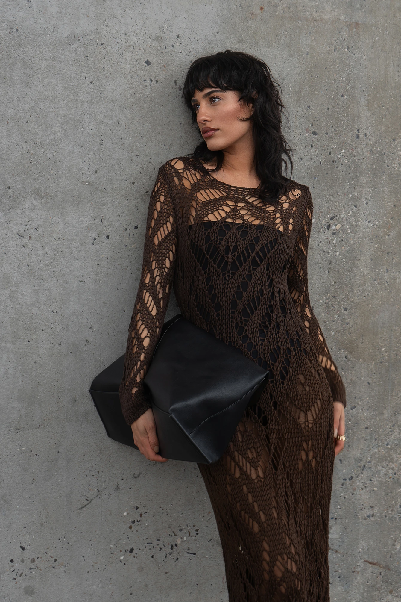 Robe Longue En Maille Crochetée 1 Robe Longue En Maille Crochetée