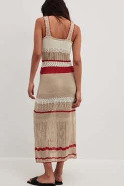 Robe Mi-longue En Maille Crochetée -Lady Doux Soldes Magasin crochet knitted midi dress 1795 000021 44175036