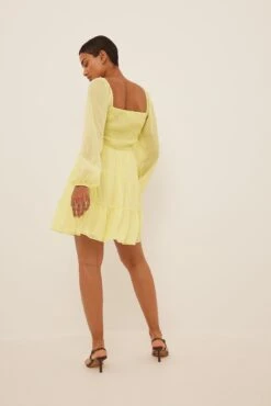 Robe Courte à Volants -Lady Doux Soldes Magasin cups detail flowy dress 1014 001381 04043980