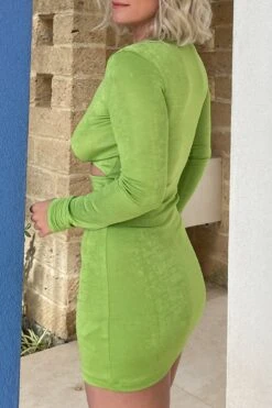 Robe Courte à Manches Longues -Lady Doux Soldes Magasin cut out long sleeve mini dress 1634 000028 0010 03