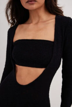 Robe Longue à Décolleté Profond -Lady Doux Soldes Magasin deep front long dress 1708 000175 000212286