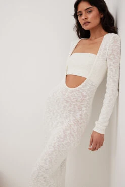 Robe Longue à Décolleté Profond -Lady Doux Soldes Magasin deep front long dress 1708 000175 026012318