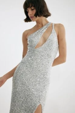 Robe à Sequins Et Décolleté Profond 27 Robe à Sequins Et Décolleté Profond -Lady Doux Soldes Magasin deep front sequin dress 1708 000096 00011036