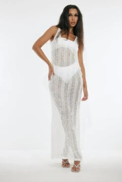 Robe Longue Avec Encolure Profonde -Lady Doux Soldes Magasin deep neck maxi dress 1775 000003 00013746 1