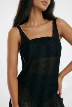 Robe Longue Avec Encolure Profonde -Lady Doux Soldes Magasin deep neck maxi dress 1775 000003 00023349