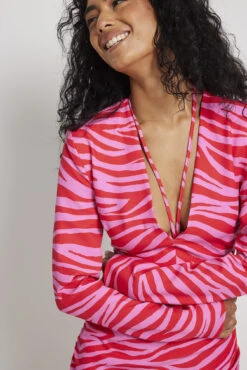 Robe Courte Drapée Sur Le Devant -Lady Doux Soldes Magasin draped front mini dress 1779 000008 97960205