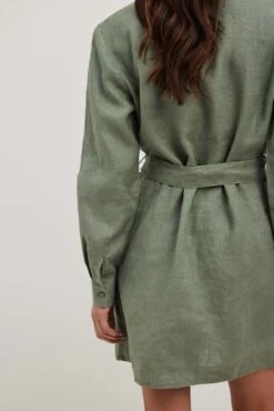 NA-KD Robe Mini En Lin à Cordon De Serrage 20 NA-KD Robe Mini En Lin à Cordon De Serrage -Lady Doux Soldes Magasin drawstring linen mini dress 1100 006037 005234554