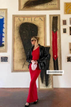 Robe Longue En Tricot à Découpes -Lady Doux Soldes Magasin eebbbambi 1018 008979 0004 social 1