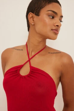 NA-KD Mini Robe Fluide En Maille Fine -Lady Doux Soldes Magasin fine knitted flowy midi dress 1100 006095 00043722