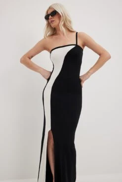 NA-KD Robe Longue Asymétrique En Maille Fine 7 NA-KD Robe Longue Asymétrique En Maille Fine -Lady Doux Soldes Magasin fine knitted one shoulder maxi dress 1100 007023 00417484