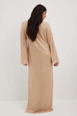 Robe Longue Fluide à Sequins 9 Robe Longue Fluide à Sequins -Lady Doux Soldes Magasin flowy swquin maxi dress 1017 002215 0668 4811