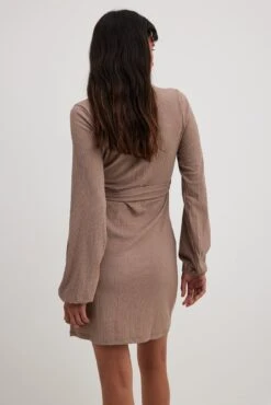 Robe Portefeuille Fluide Structurée -Lady Doux Soldes Magasin flowy wrap structured dress 1018 010466 00175618