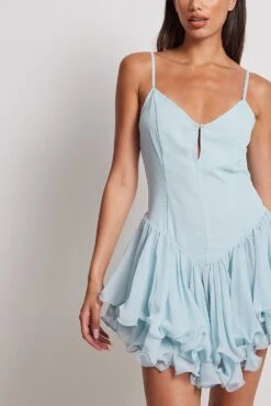 NA-KD Robe Courte Avec Ourlet Volanté -Lady Doux Soldes Magasin frill hem detail mini dress 1018 009790 06187064