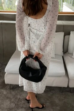 Robe Mi-longue à Fronces à Manches Longues 10 Robe Mi-longue à Fronces à Manches Longues -Lady Doux Soldes Magasin gathered detail long sleeve midi dress 1736 000602 9668 editorial2