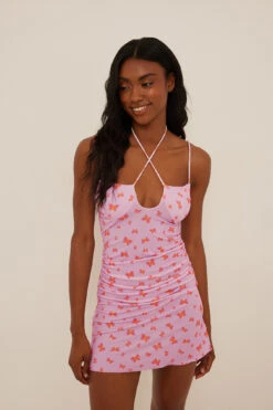 Robe Mini à Fronces -Lady Doux Soldes Magasin gathered detail mini dress 1655 000079 0796 0167