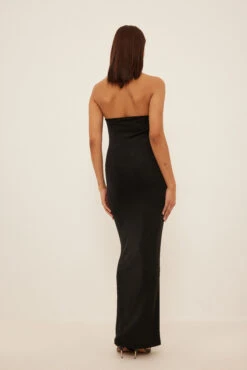 Robe Longue Brillante à Dos Nu -Lady Doux Soldes Magasin halterneck shiny maxi dress 1017 001788 0002 04