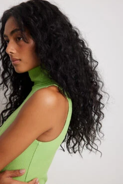 Maxi Robe Col Haut à Nervures -Lady Doux Soldes Magasin high neck ribbed maxi dress 1100 006628 001024741