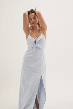 Maxi Robe à Fente Haute -Lady Doux Soldes Magasin high slit maxi dress 1804 000015 0047 1560
