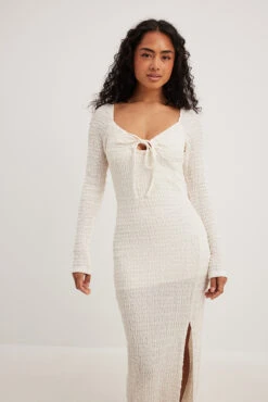 Robe Longue Structurée à Fente Haute -Lady Doux Soldes Magasin high slit structured maxi dress 1790 000022 026014574