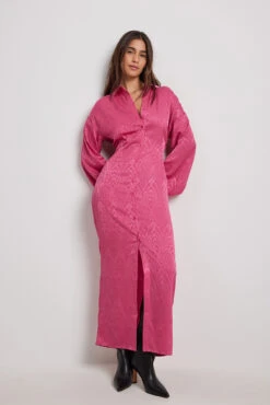 Robe Mi-longue à Jacquard -Lady Doux Soldes Magasin jaqcuard midi dress 1018 010143 0015 5345