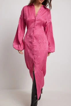 Robe Mi-longue à Jacquard -Lady Doux Soldes Magasin jaqcuard midi dress 1018 010143 0015 5365