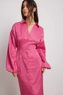 Robe Mi-longue à Jacquard -Lady Doux Soldes Magasin jaqcuard midi dress 1018 010143 0015 5391