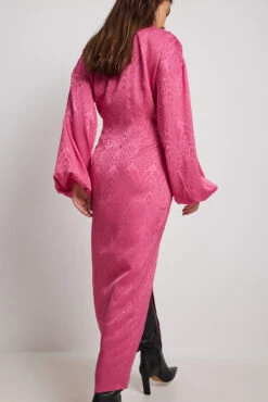 Robe Mi-longue à Jacquard -Lady Doux Soldes Magasin jaqcuard midi dress 1018 010143 0015 5426