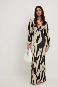 Robe Mi-longue En Jersey à Manches Ballon -Lady Doux Soldes Magasin jersey balloon sleeve midi dress 1018 010544 014222642 01c