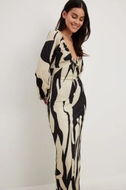 Robe Mi-longue En Jersey à Manches Ballon -Lady Doux Soldes Magasin jersey balloon sleeve midi dress 1018 010544 014222661