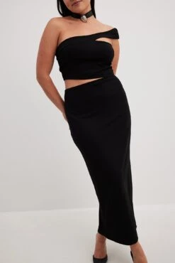 NA-KD Robe Longue En Jersey à Découpe 7 NA-KD Robe Longue En Jersey à Découpe -Lady Doux Soldes Magasin jersey cut.out maxi dress 1100 007353 0002 34184