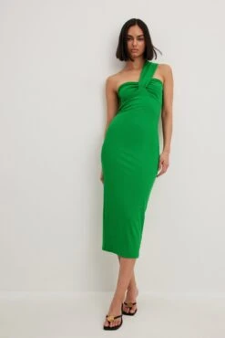 Robe Mi-longue Asymétrique En Jersey -Lady Doux Soldes Magasin jersey one shoulder midi dress 1018 010550 001025336