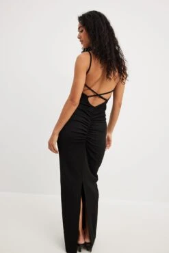 Robe Longue En Jersey à Dos Ouvert -Lady Doux Soldes Magasin jersey open back maxi dress 1018 010531 000218538