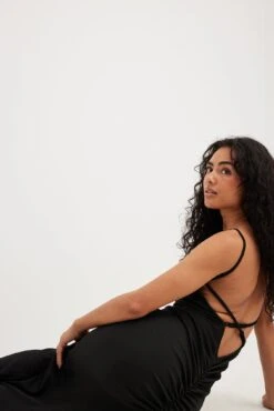 Robe Longue En Jersey à Dos Ouvert